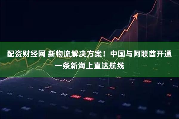 配资财经网 新物流解决方案！中国与阿联酋开通一条新海上直达航线